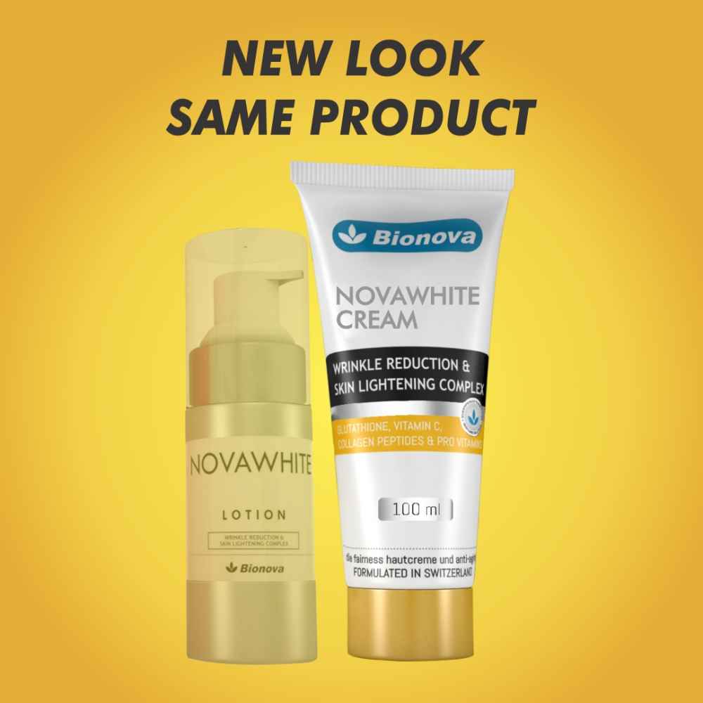 Bionova Novawhite Glutathione Cream for Glowing Skin Wrinkle Reduction Complex for Men and Women- Suitable For all Skin types, 100ml
