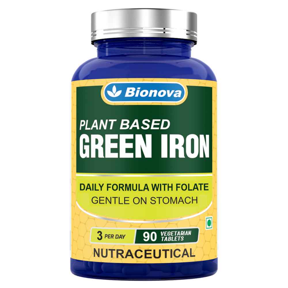 Plant based Iron supplement, made from nourishing foods rich in iron  - 90 quick release vegetarian tablets (take 1 to 3 tablets daily)