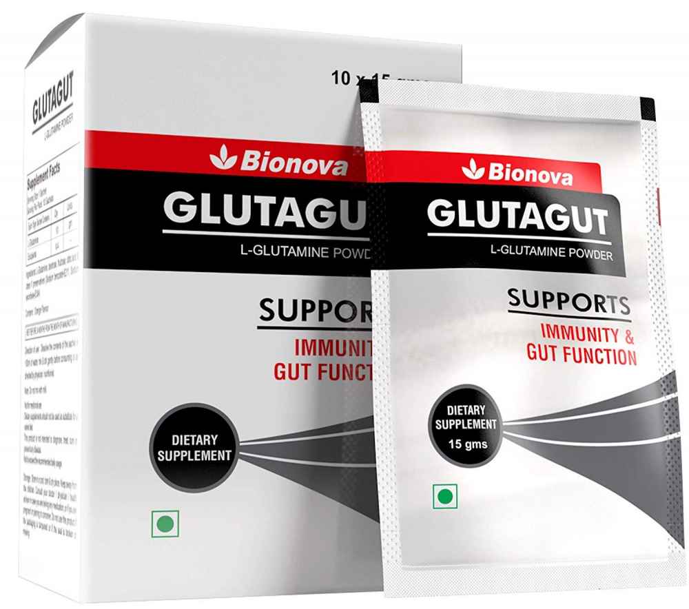 Bionova's Glutagut - L Glutamine Powder for Muscle health (10*15gms)