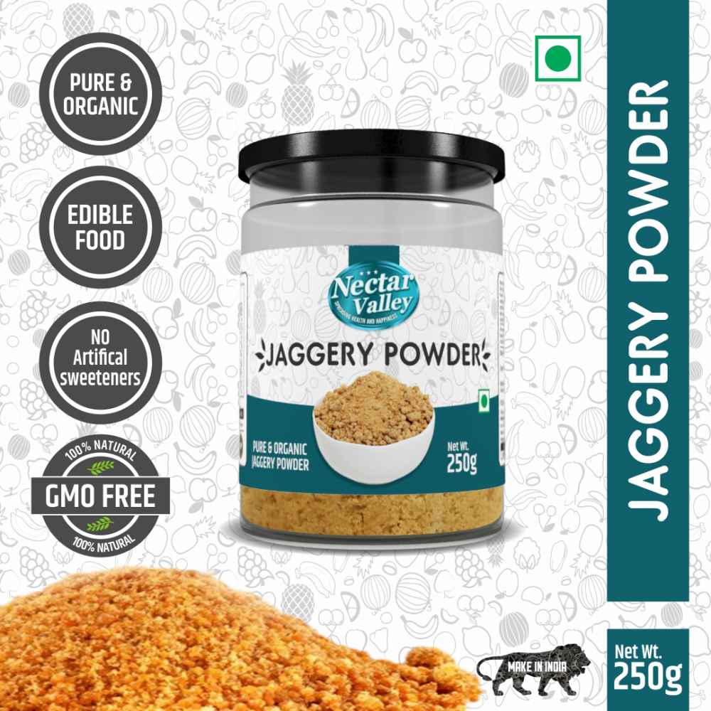 Nectar Valley Jaggery powder (Gur) | Free from additives, pesticides & Nutritionally rich |Pure & Organically processed - 250g