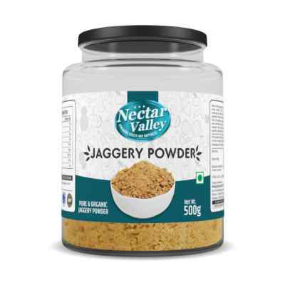 Nectar Valley Jaggery powder (Gur) | Free from additives, pesticides & Nutritionally rich | Pure & Organically processed - 500g