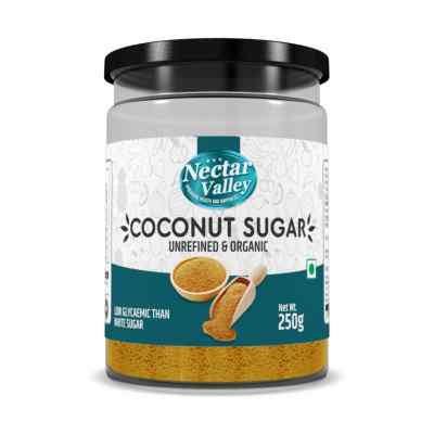 Nectar Valley Coconut Sugar | Natural sweetener with minerals & low glycemic index | Replace 1:1 refined sugar - 250g  
