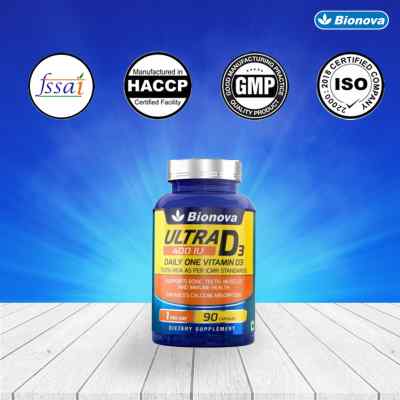 Ultra D3 Daily One - Vitamin D Capsules for men & women, 90's Pack