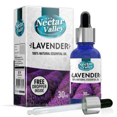 Nectar Valley  Lavender Essential Oil, 100% Pure | Natural Aromatherapy Oil For Scent / Diffuser / Humidifier,  Massage - Steam Distilled (30ml)
