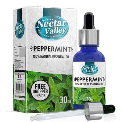 Nectar Valley Peppermint Essential Oil, 100% Pure | Natural Aromatherapy Oil For Scent / Diffuser / Humidifier, Massage - Steam Distilled (30ml)