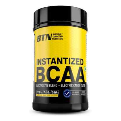 BTN Instantized BCAA (2:1:1 Ratio) Pre and Post Workout Supplement, enriched with Electrolytes, electric candy taste - 360g