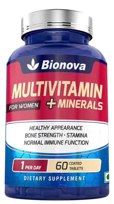 Bionova Multivitamin women for healthy appearance, stamina, immunity and bone strength, one a day formula, 60's pack