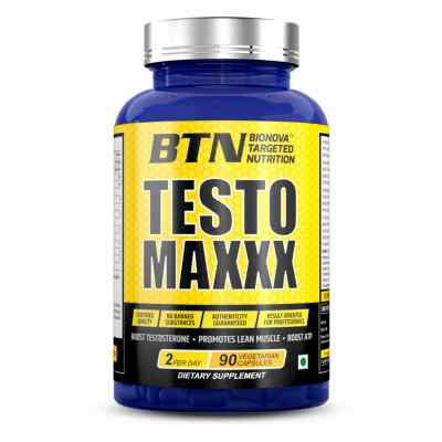 BTN Testomaxxx-Boost Your Muscle, Testosterone, and Energy-90 Veg Capsules for Men