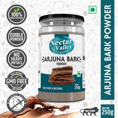 Nectar Valley Arjuna Bark/ Arjun chal powder (Terminalia Arjuna) Pure & Organically Processed bark powder - 250g