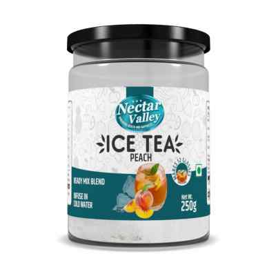 Nectar Valley Instant Ice Tea Mix - Peach | Ready mix blend | Brewed from real leaves - Makes 12 glasses - 250g